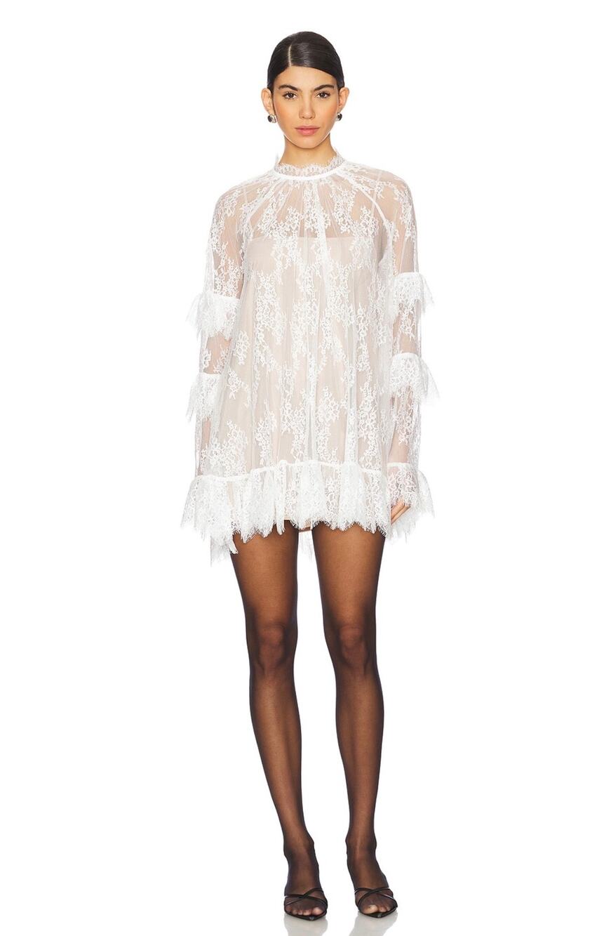 Stone Cold Fox X Revolve Mia Mini Dress White Lace Size XS